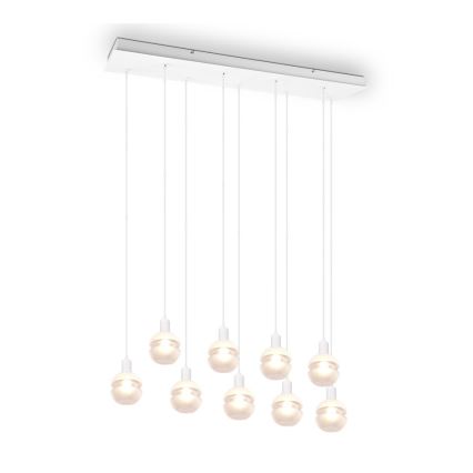 Trio - Luster na sajli MELA 9xE14/25W/230V bela