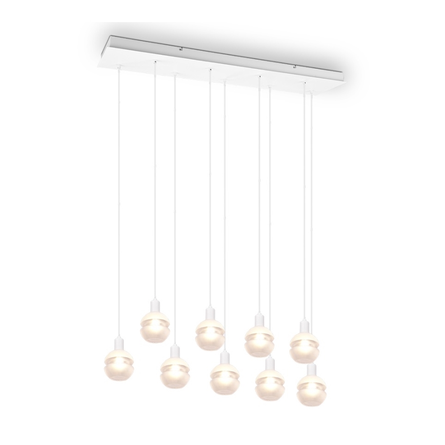 Trio - Luster na sajli MELA 9xE14/25W/230V bela