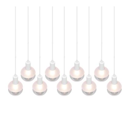 Trio - Luster na sajli MELA 9xE14/25W/230V bela