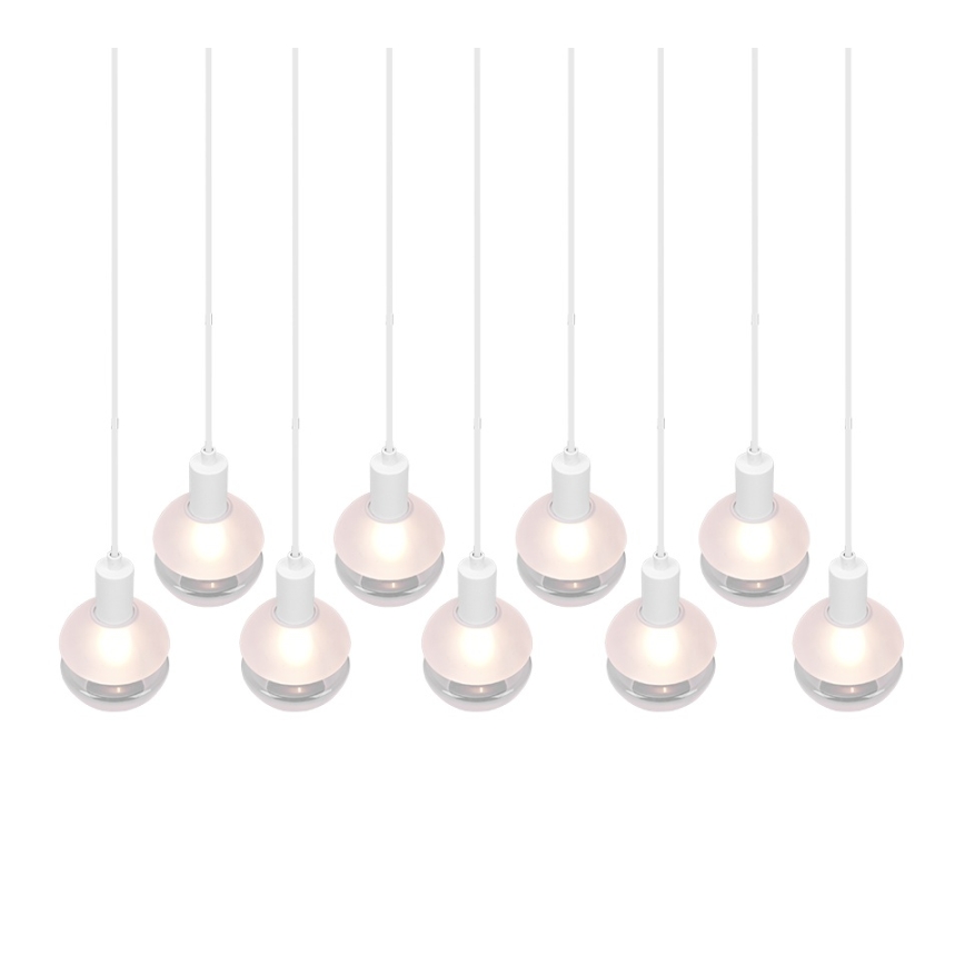 Trio - Luster na sajli MELA 9xE14/25W/230V bela