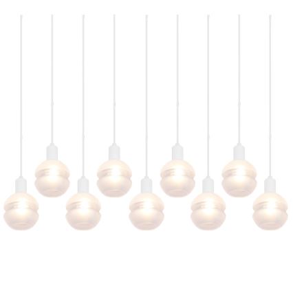 Trio - Luster na sajli MELA 9xE14/25W/230V bela