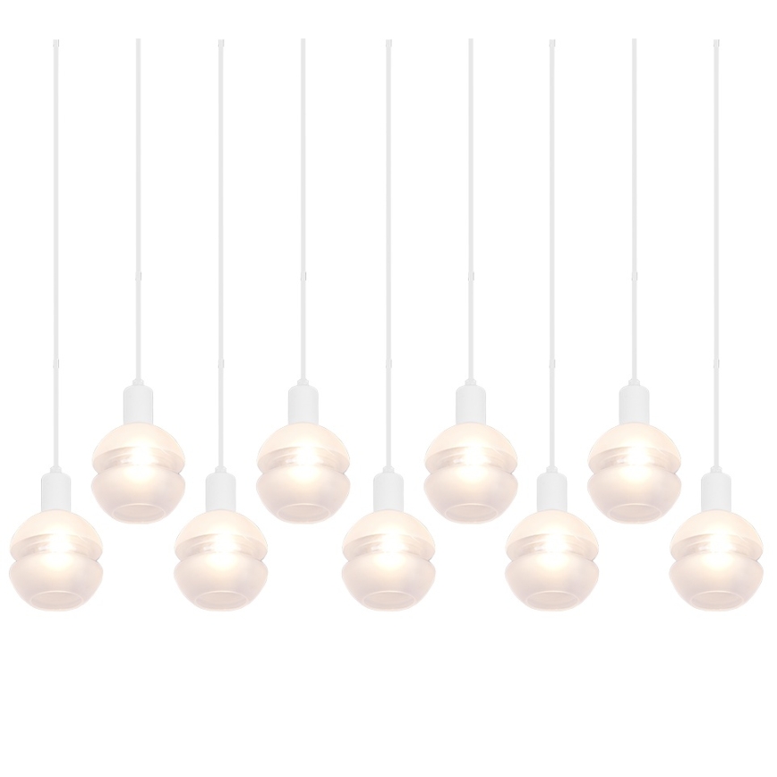 Trio - Luster na sajli MELA 9xE14/25W/230V bela