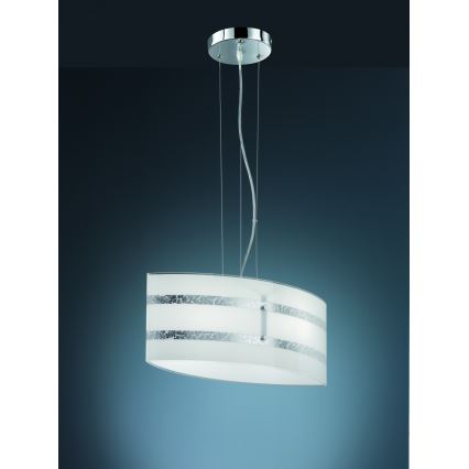 Trio - Luster na sajli NIKOSIA 2xE27/40W/230V srebran