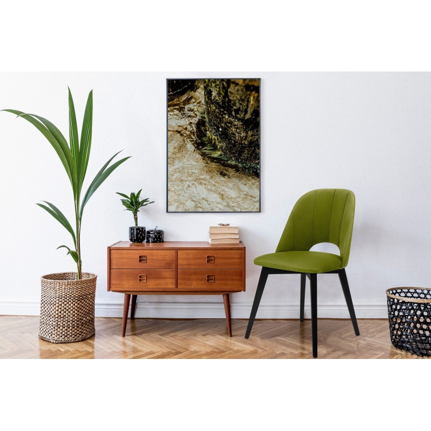 Trpezarijska stolica BOVIO 86x48 cm svetlo zelena/buk