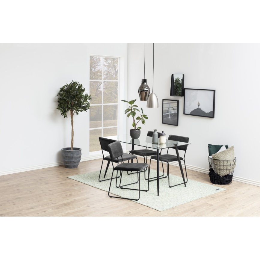 Trpezarijska stolica COLE 1 kom tamno siva