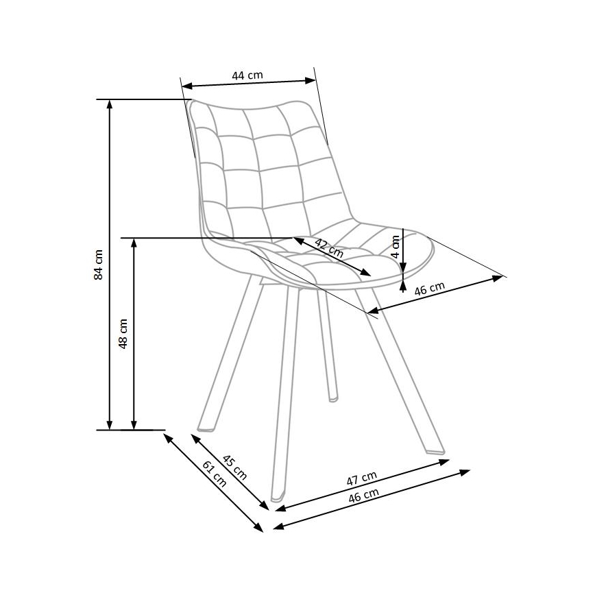 Trpezarijska stolica COMORO 1 kom žuta