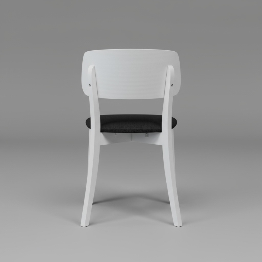 Trpezarijska stolica EZRA bela/crna