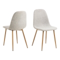 Trpezarijska stolica KAIA 1 kom svetlosiva/hrast