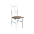 Trpezarijska stolica NATE bela/braon