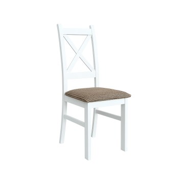 Trpezarijska stolica NATE bela/braon