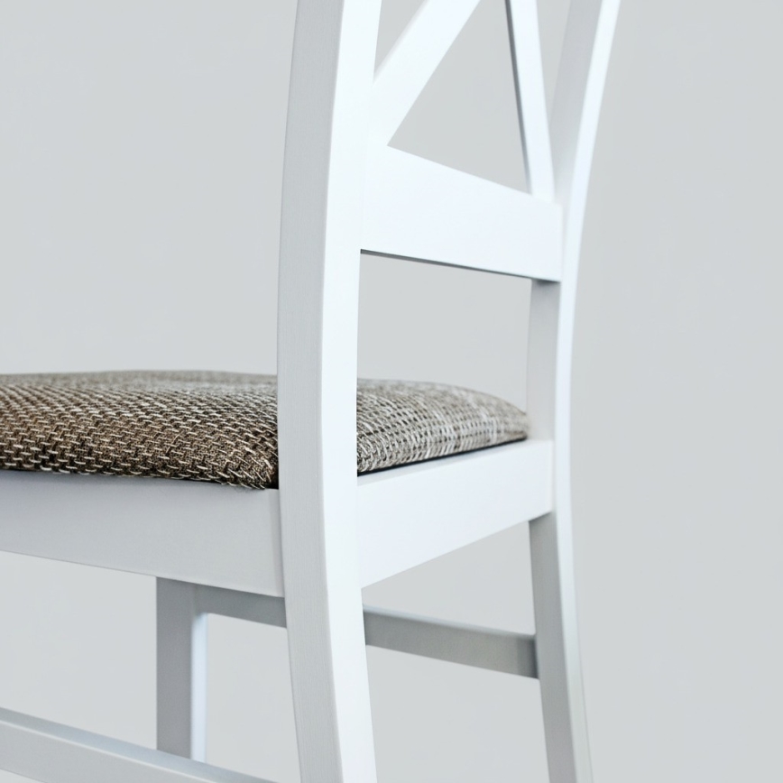 Trpezarijska stolica NATE bela/braon