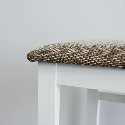 Trpezarijska stolica NATE bela/braon