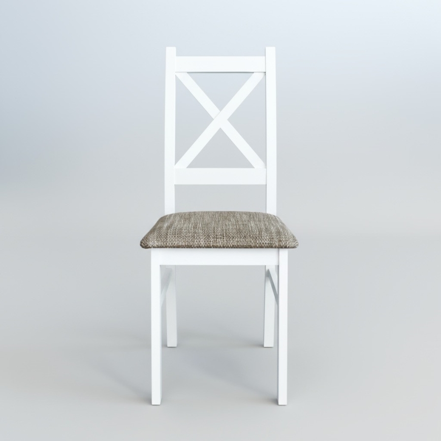 Trpezarijska stolica NATE bela/braon