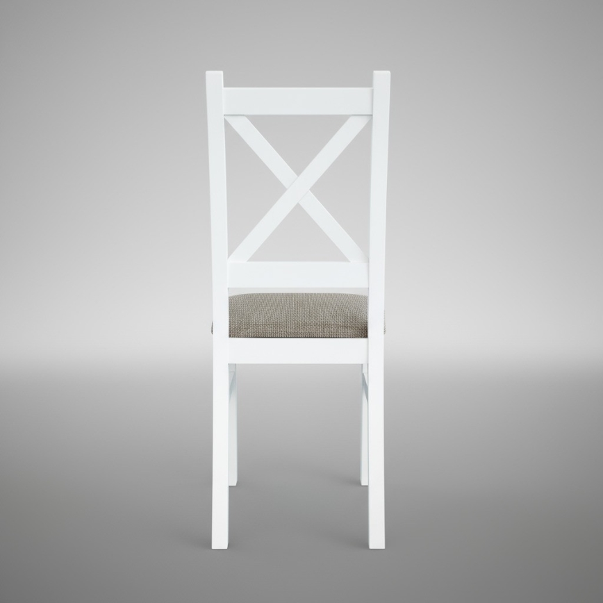 Trpezarijska stolica NATE bela/braon