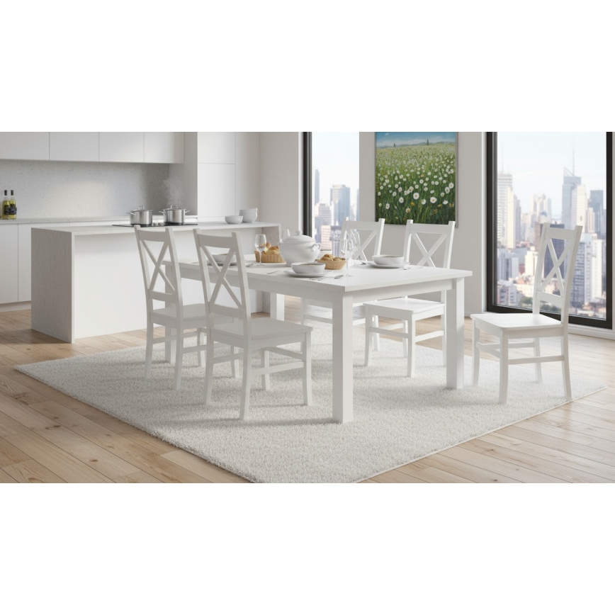 Trpezarijska stolica NATE bela