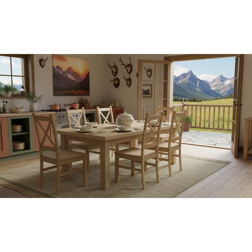 Trpezarijska stolica NATE, hrast sonoma