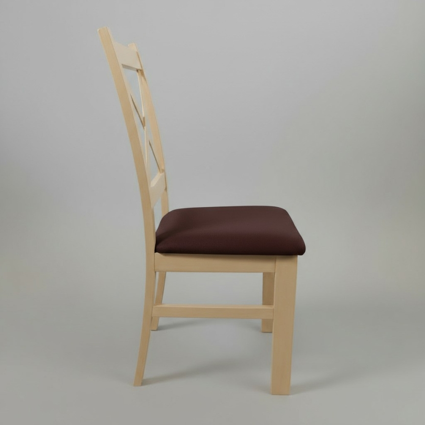 Trpezarijska stolica NATE hrast sonoma/tamno braon