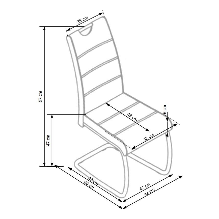 Trpezarijska stolica SAFFON, 1 kom, bela