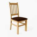 Trpezarijska stolica SIMON buk/tamno braon