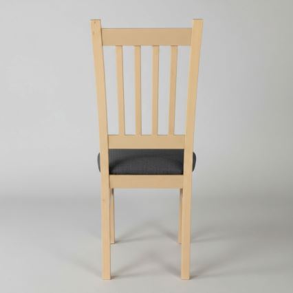 Trpezarijska stolica SIMON buk/tamno siva