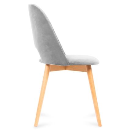Trpezarijska stolica TINO 86x48 cm siva/svetli hrast