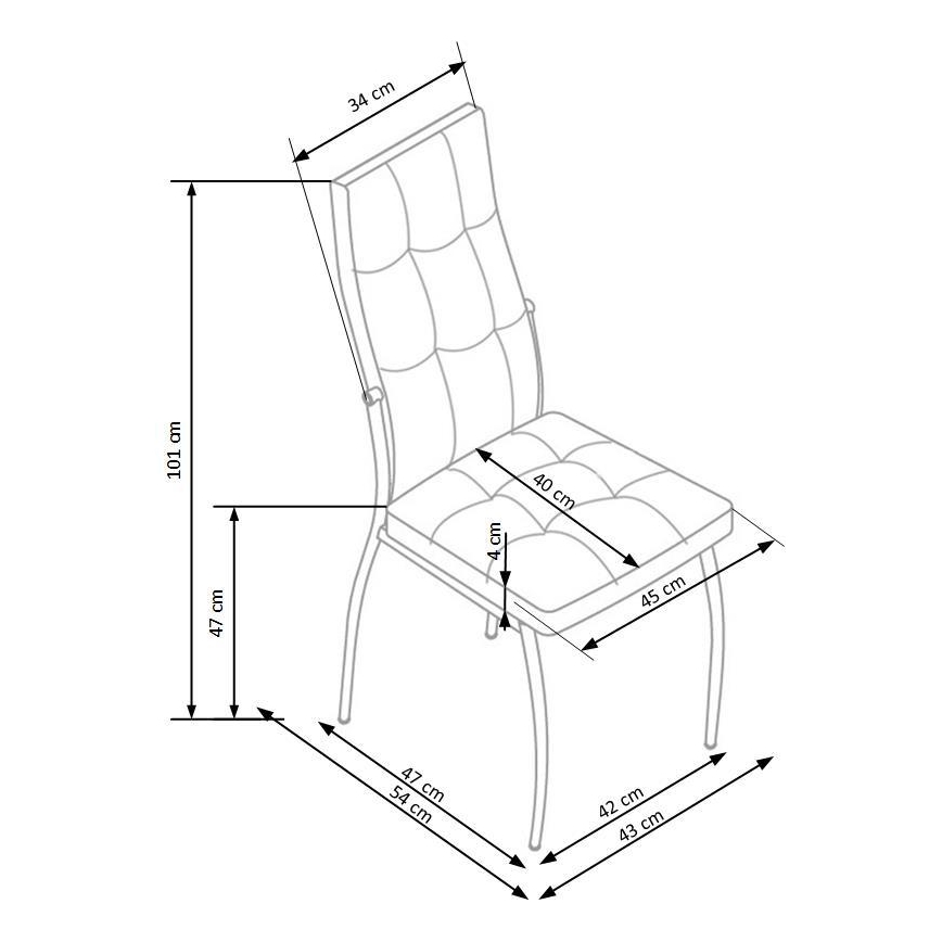 Trpezarijska stolica WARMIS 1 kom. siva