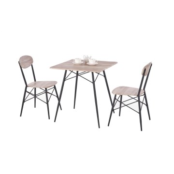 Trpezarijski set KABIR 70x70 cm hrast/crna