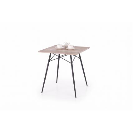 Trpezarijski set KABIR 70x70 cm hrast/crna