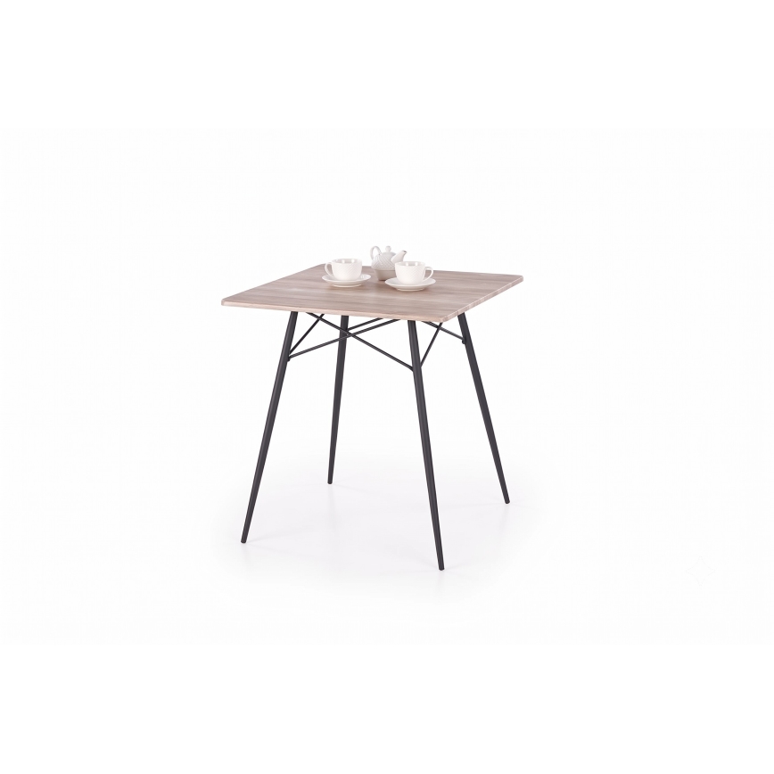 Trpezarijski set KABIR 70x70 cm hrast/crna
