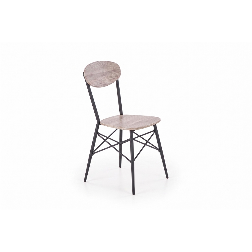 Trpezarijski set KABIR 70x70 cm hrast/crna