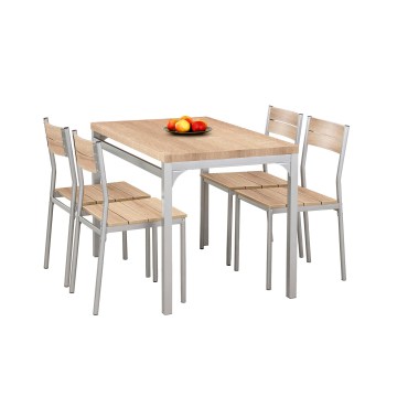 Trpezarijski set MALCOLM 110x70 cm metal/hrast sonoma