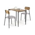 Trpezarijski set NANDO 84x54 cm siva/smeđa/crna