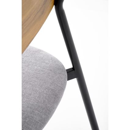 Trpezarijski set NANDO 84x54 cm siva/smeđa/crna