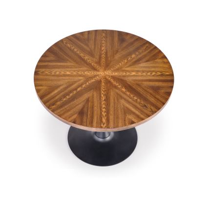 Trpezarijski sto CARMELO 75x100 cm crna/braon