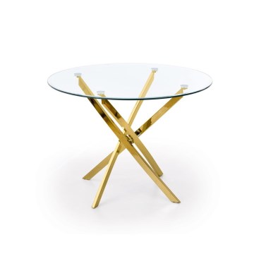 Trpezarijski sto ESTEN proziran/zlatan