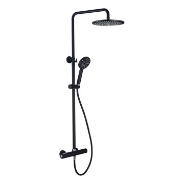 Tuš set sa termostatskom baterijom DRAGOR, mat crne boje