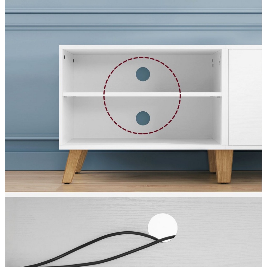 TV komoda BASTOR bela