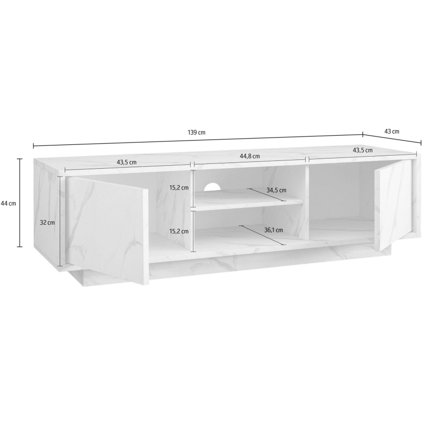 TV komoda IDEA bela