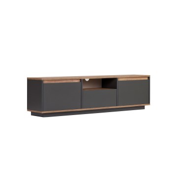 TV komoda KREDE 160x30 cm antracit/borovina