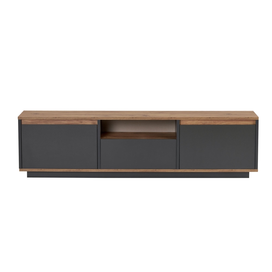 TV komoda KREDE 160x30 cm antracit/borovina