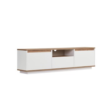 TV komoda KREDE 160x30 cm bela/borovica