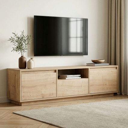 TV komoda KREDE 160x30 cm hrast