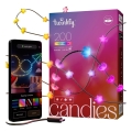 Twinkly - LED RGB prigušiva svetlosna girlanda CANDIES 200xLED 14 m USB Wi-Fi
