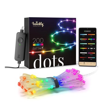 Twinkly - LED RGB spoljašnja prigušiva traka DOTS 200xLED 10 m IP44 Wi-Fi