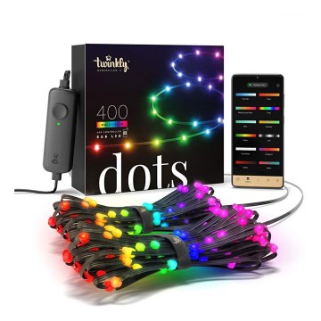 Twinkly - RGB LED spoljna prigušiva traka DOTS 400xLED 20 m IP44 Wi-Fi