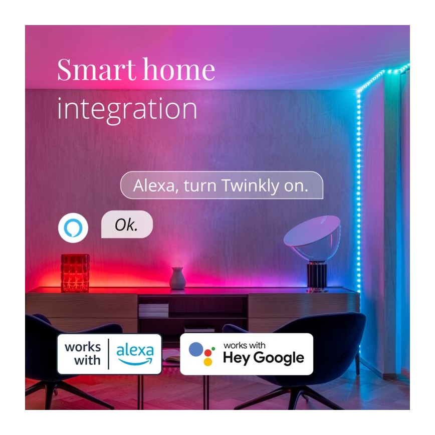 Twinkly - LED RGB prigušiva traka DOTS 60xLED 3 m Wi-Fi USB