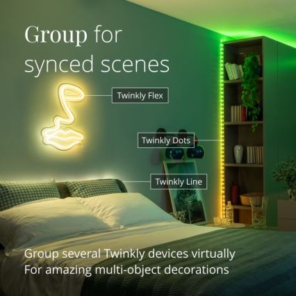 Twinkly - LED RGB prigušiva traka DOTS 60xLED 3 m Wi-Fi USB