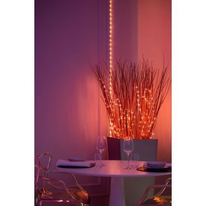 Twinkly - LED RGB prigušiva svetlosna dekoracija DOTS, 60 LED, 7 m, USB, Wi-Fi