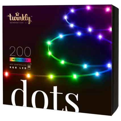 Twinkly - LED RGB spoljašnja prigušiva traka DOTS 200xLED 10 m IP44 WiFi