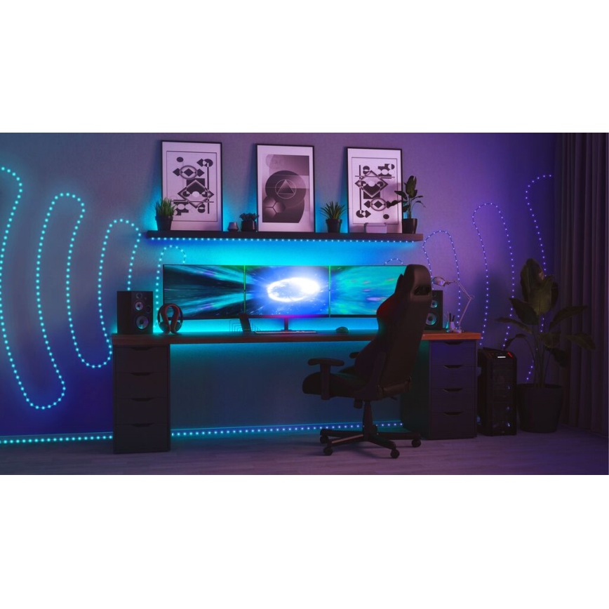 Twinkly - LED RGB spoljašnja prigušiva traka DOTS 200xLED 10 m IP44 Wi-Fi